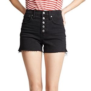 Madewell High-Rise Denim Shorts Button-Through 27